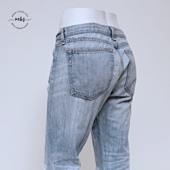 Rag & Bone Slouchy Boyfriend Distressed Busted Knee Straight Leg Jeans - Size 24 - Picture 7 of 11